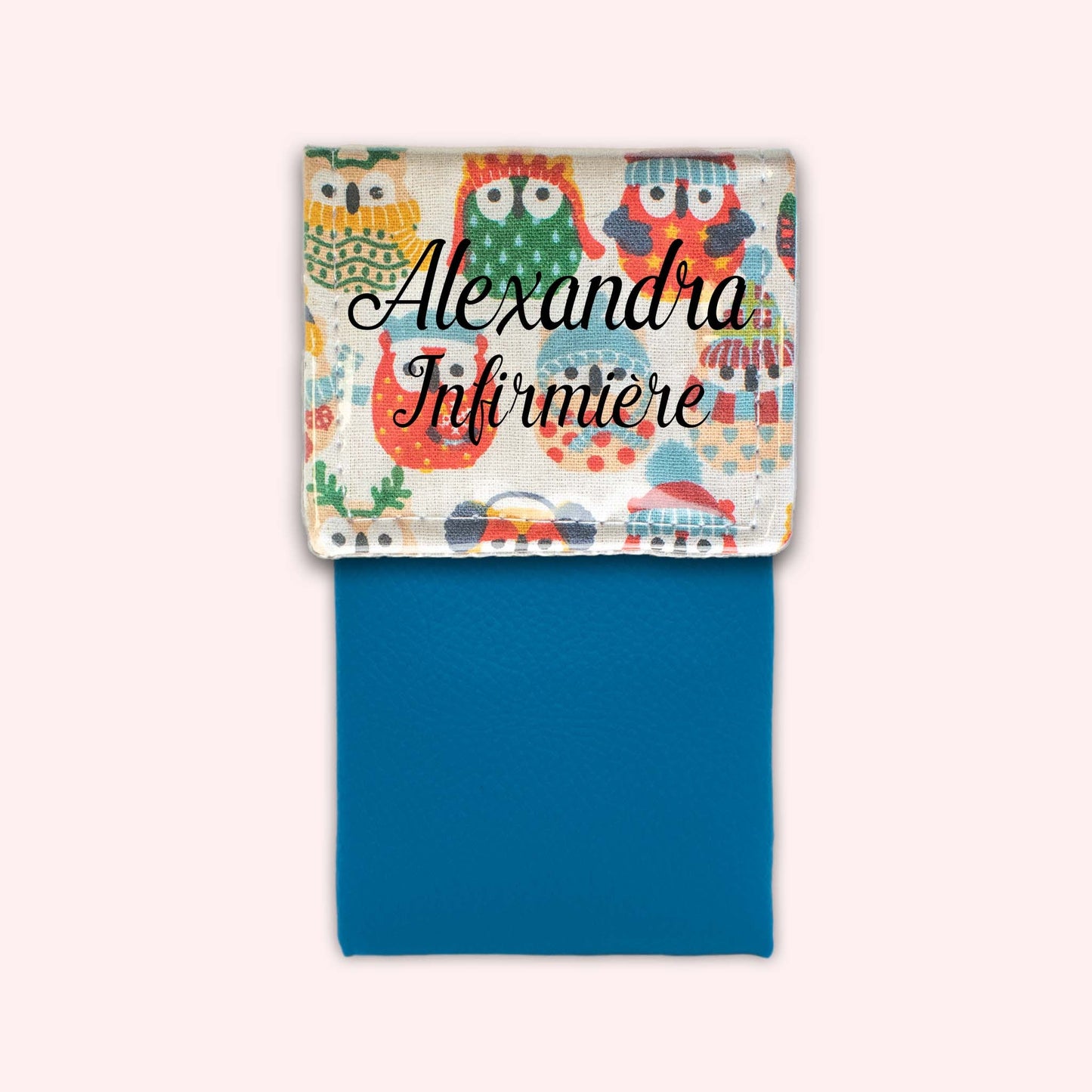 Pochette aimantée Hiboux Sable Hiver