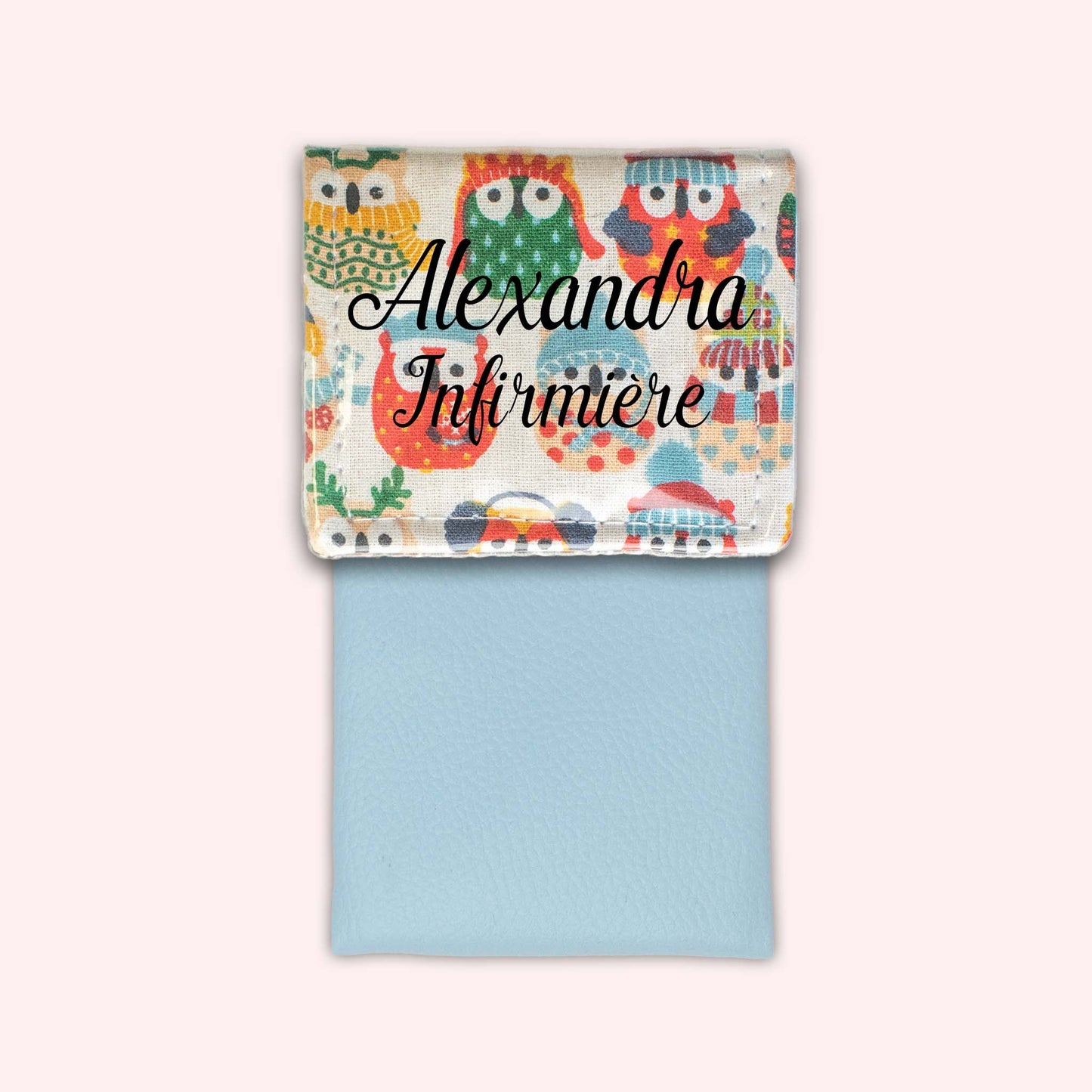 Pochette aimantée Hiboux Sable Hiver