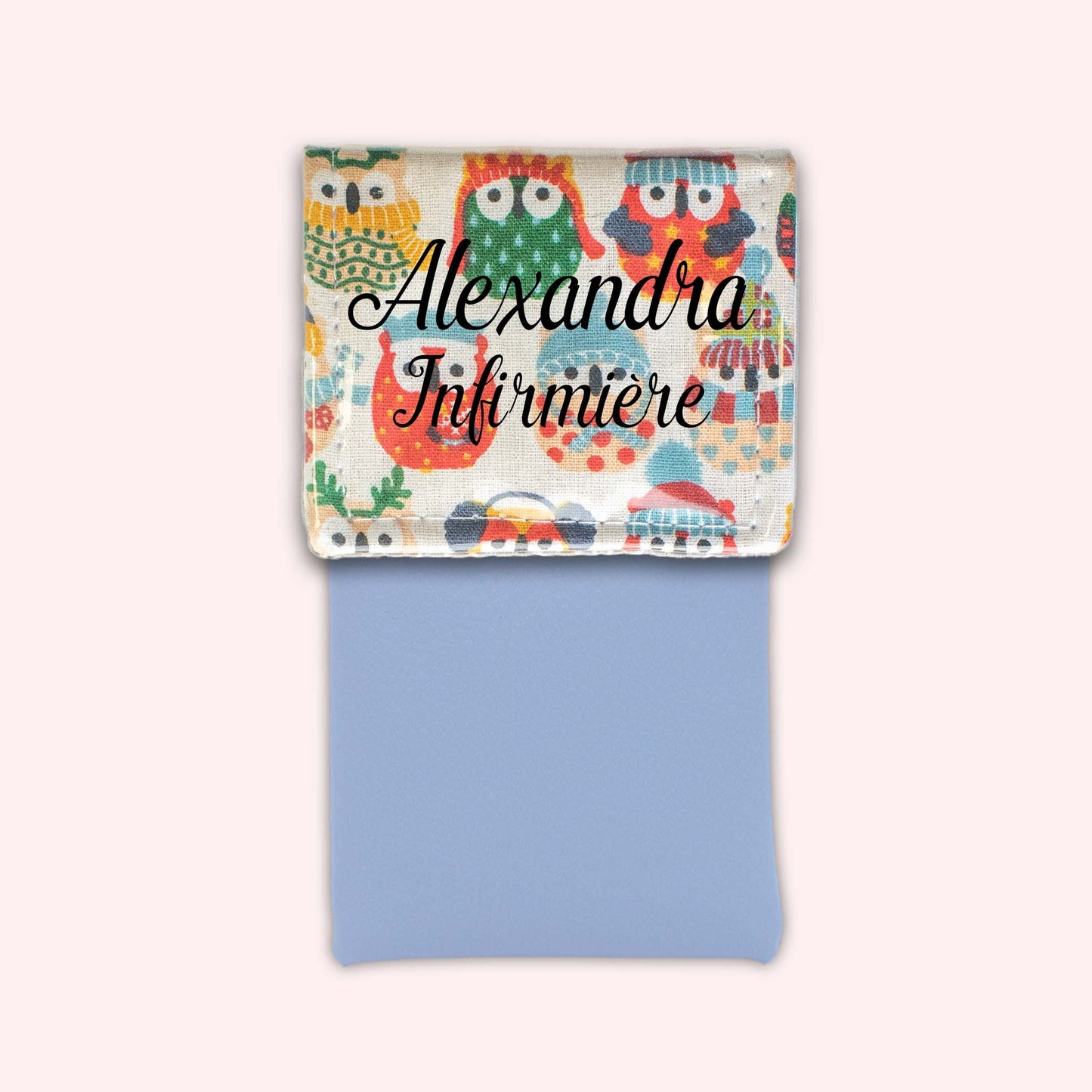 Pochette aimantée Hiboux Sable Hiver