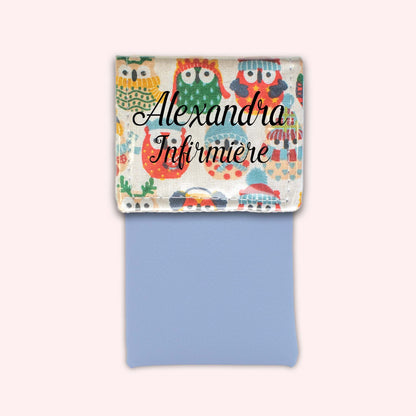Pochette aimantée Hiboux Sable Hiver