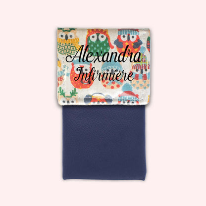 Pochette aimantée Hiboux Sable Hiver