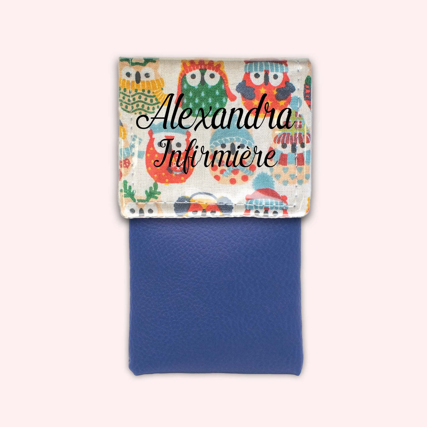 Pochette aimantée Hiboux Sable Hiver