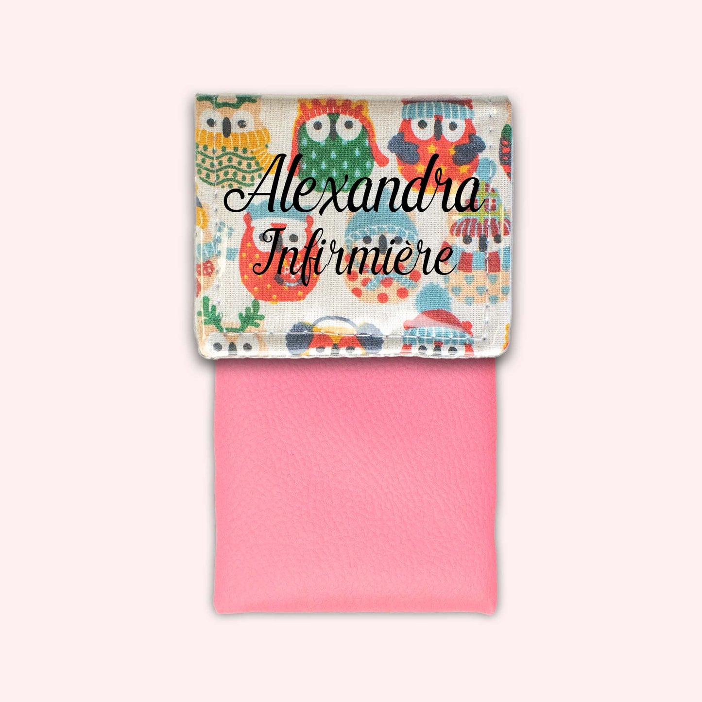 Pochette aimantée Hiboux Sable Hiver
