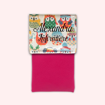Pochette aimantée Hiboux Sable Hiver
