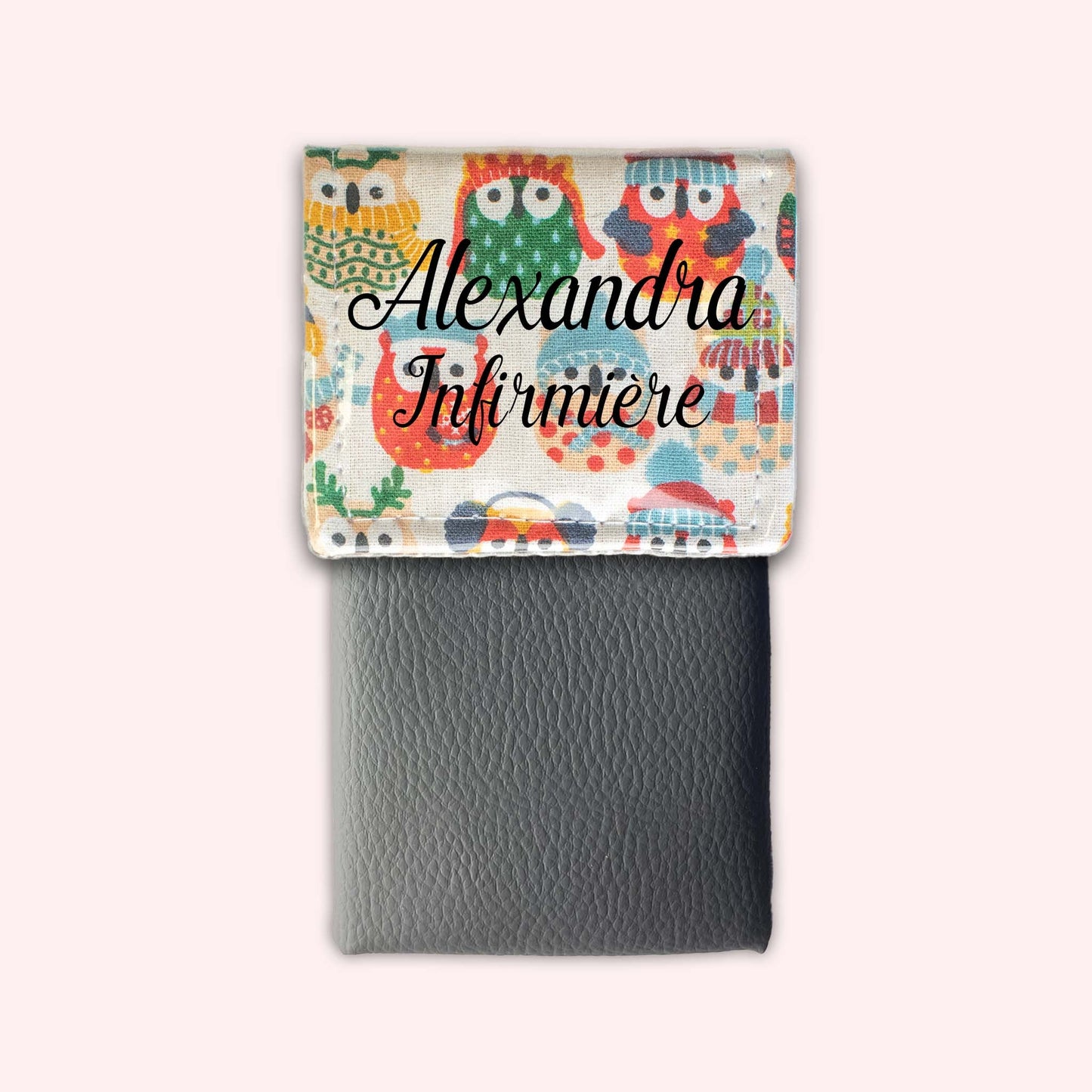 Pochette aimantée Hiboux Sable Hiver
