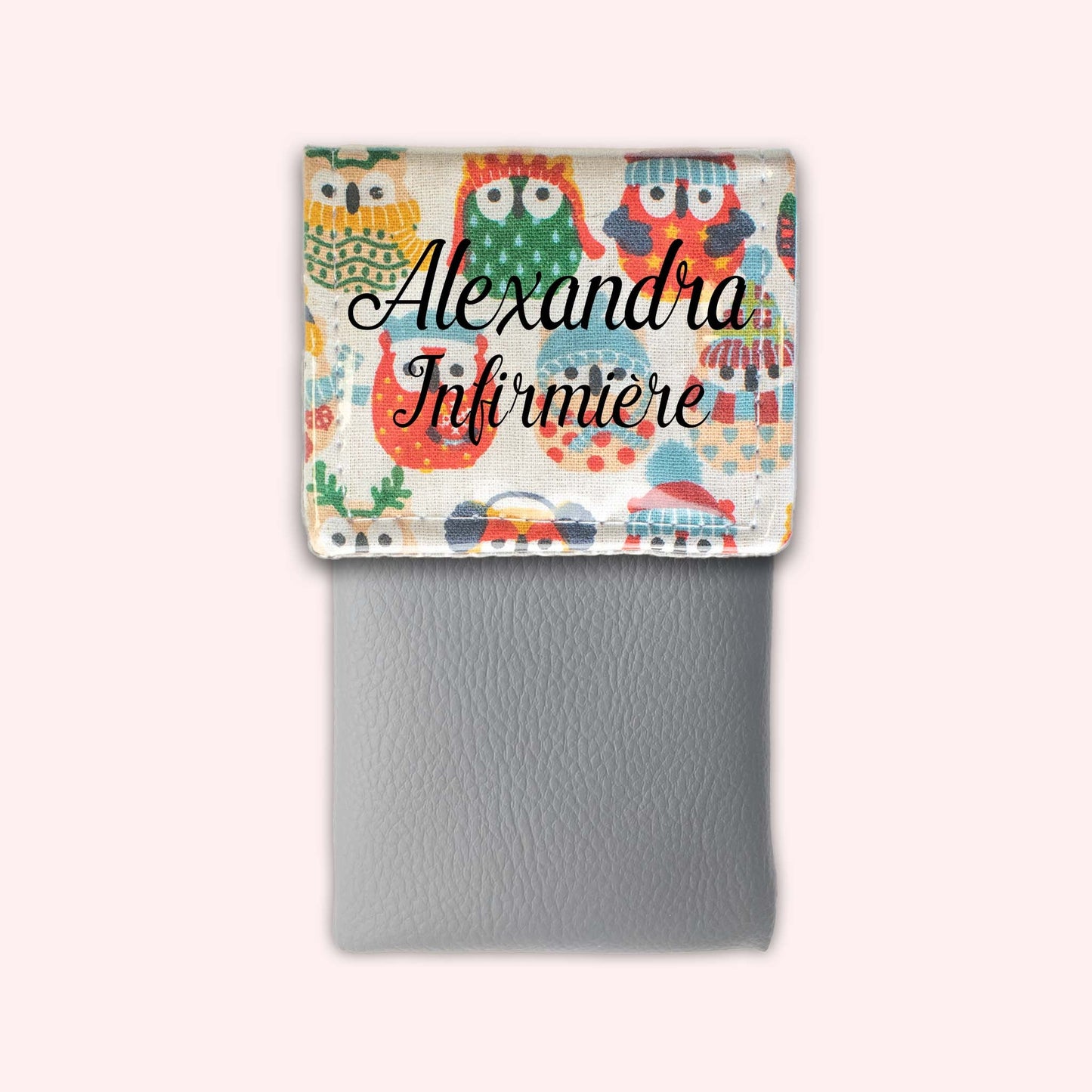 Pochette aimantée Hiboux Sable Hiver