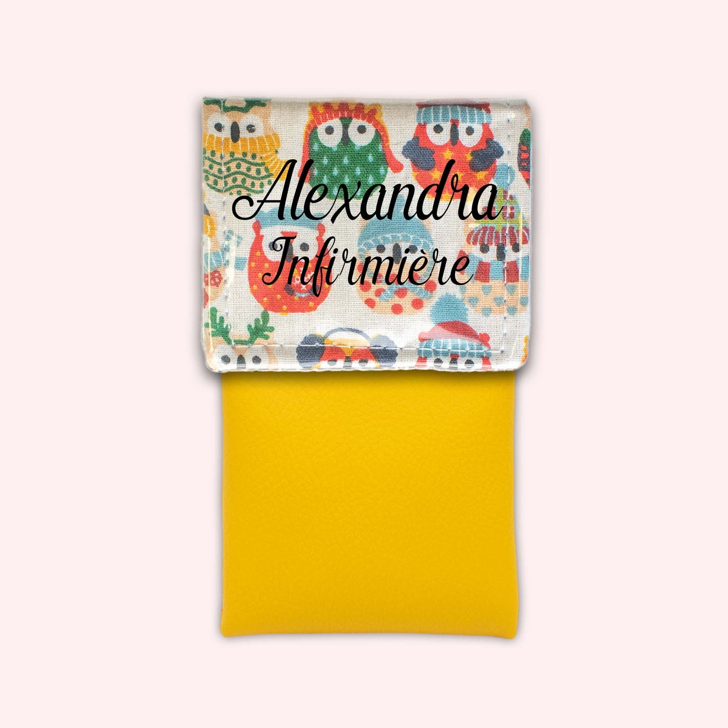 Pochette aimantée Hiboux Sable Hiver