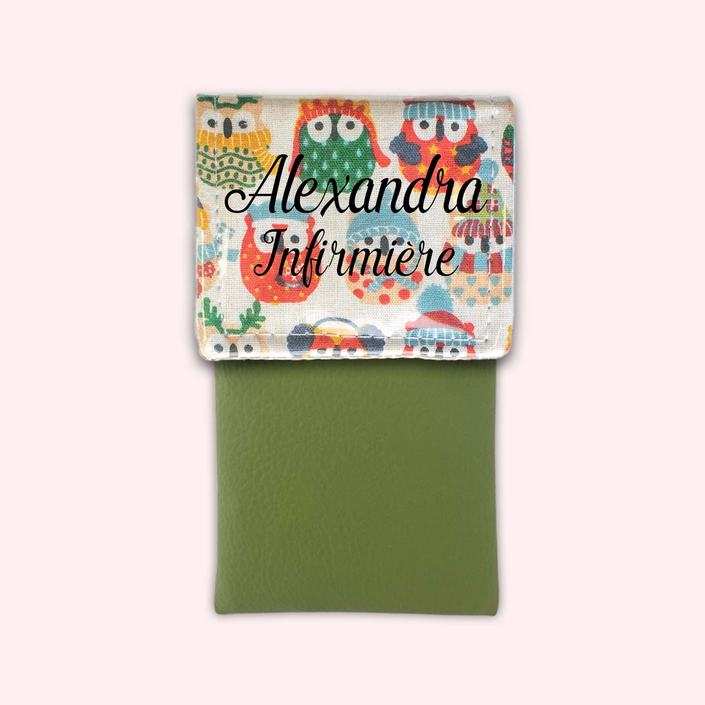 Pochette aimantée Hiboux Sable Hiver