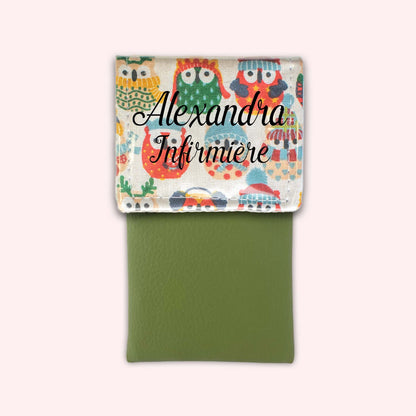 Pochette aimantée Hiboux Sable Hiver