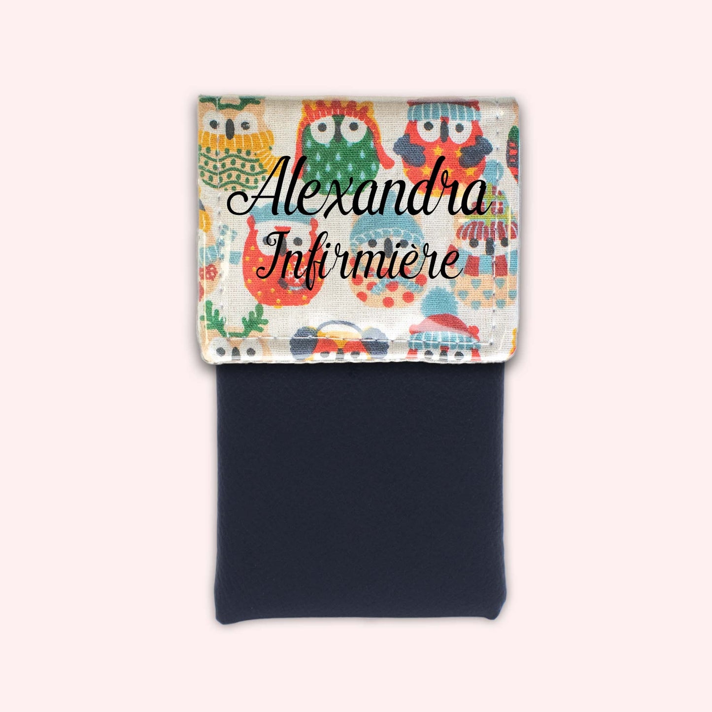 Pochette aimantée Hiboux Sable Hiver