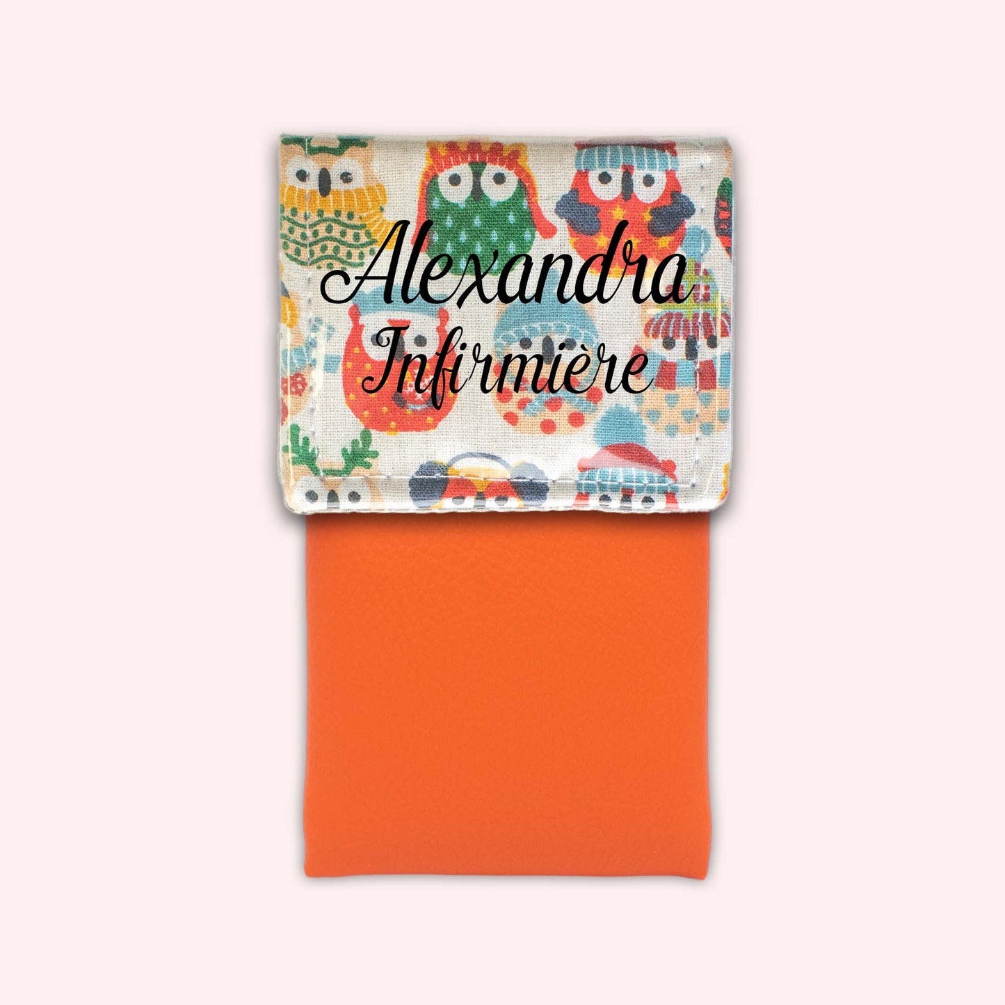Pochette aimantée Hiboux Sable Hiver
