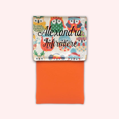 Pochette aimantée Hiboux Sable Hiver