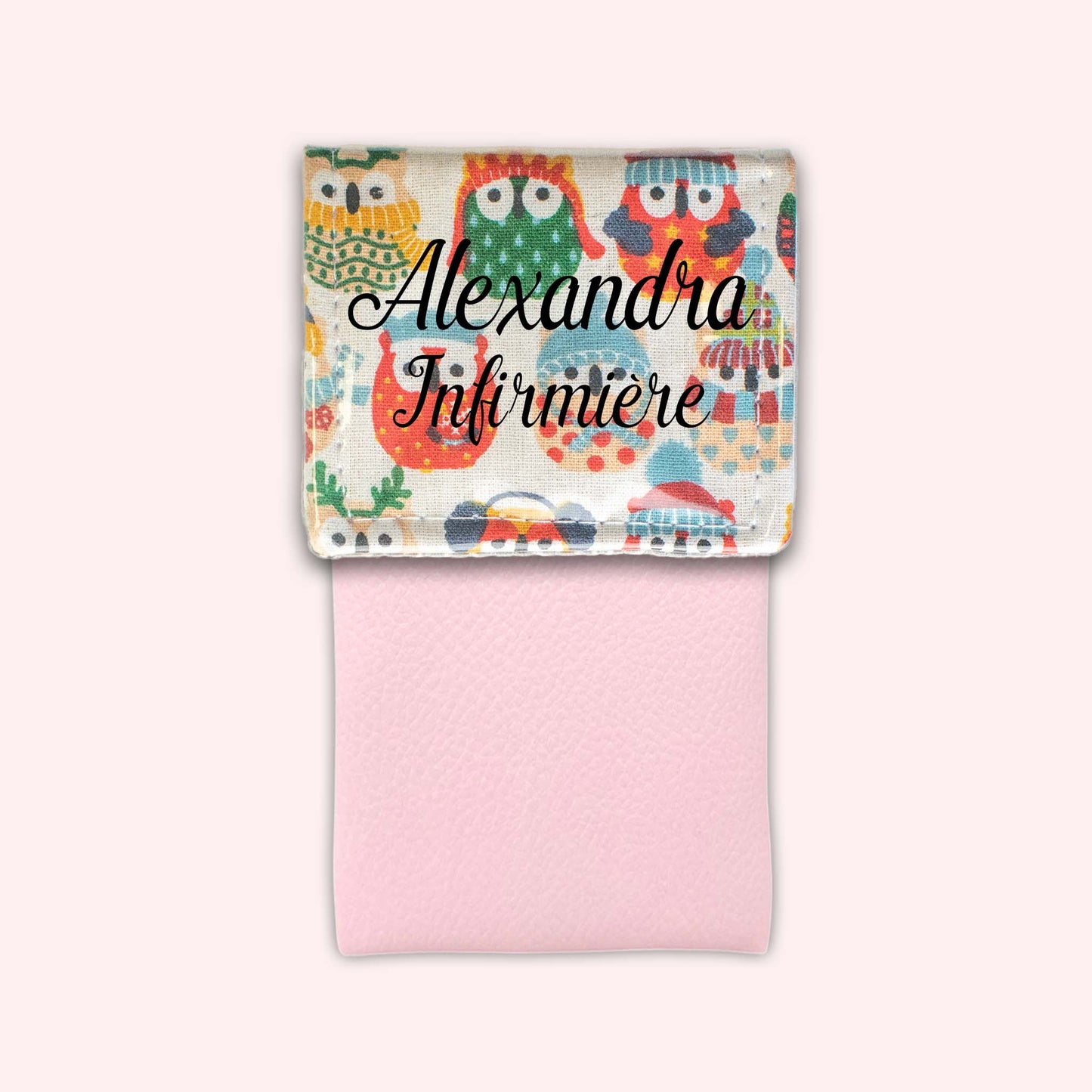 Pochette aimantée Hiboux Sable Hiver