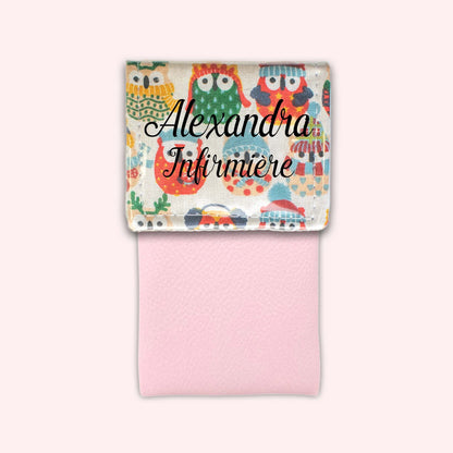 Pochette aimantée Hiboux Sable Hiver