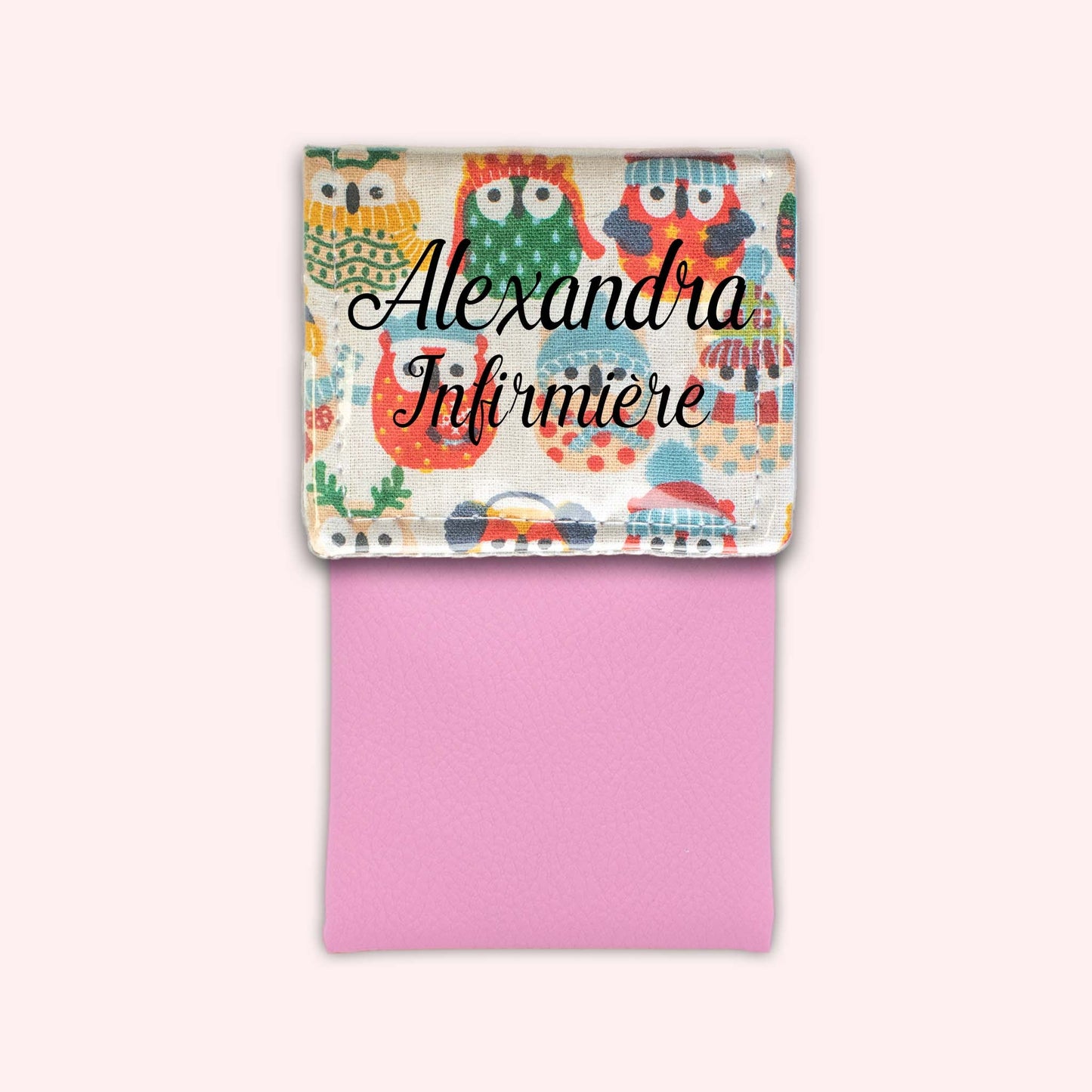 Pochette aimantée Hiboux Sable Hiver