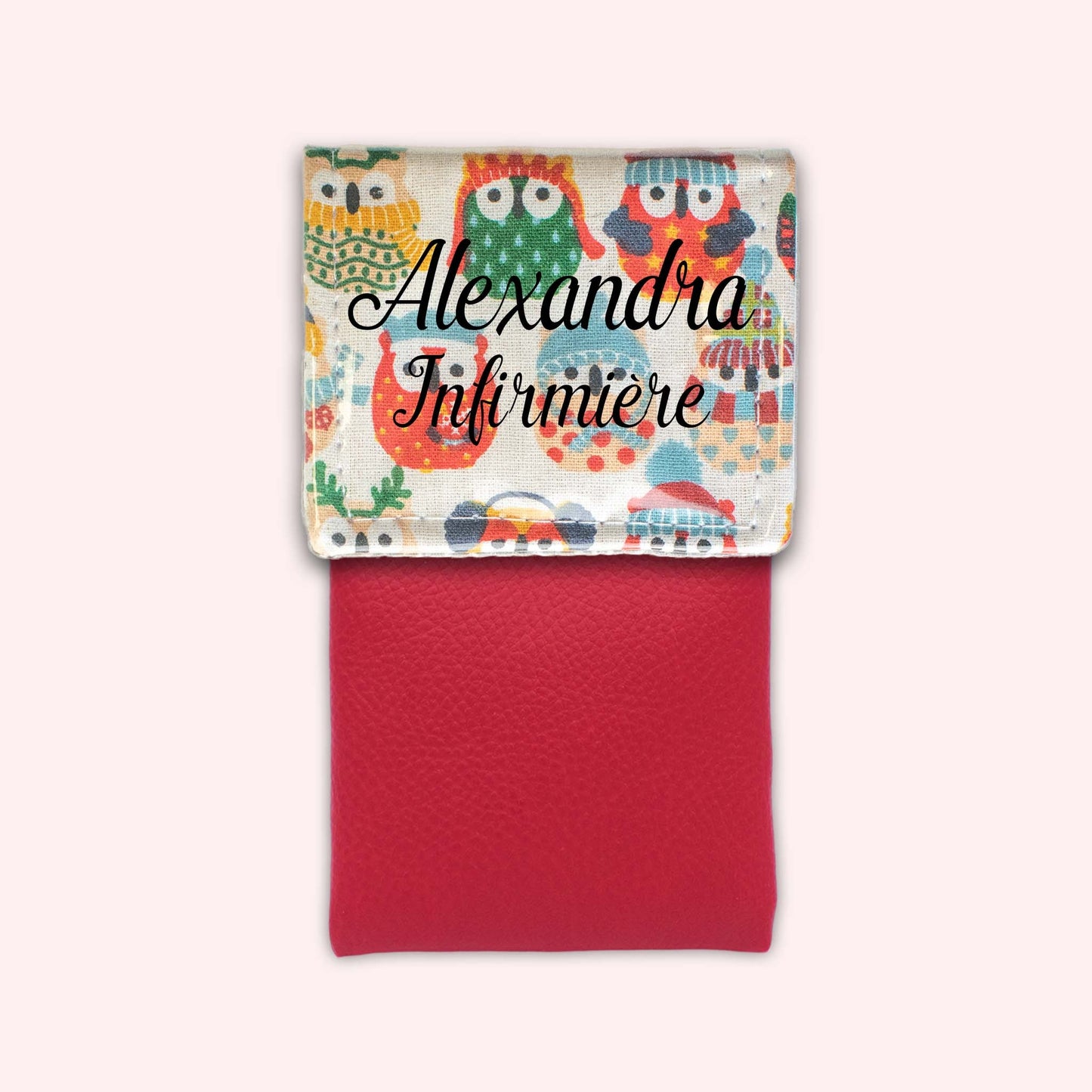 Pochette aimantée Hiboux Sable Hiver