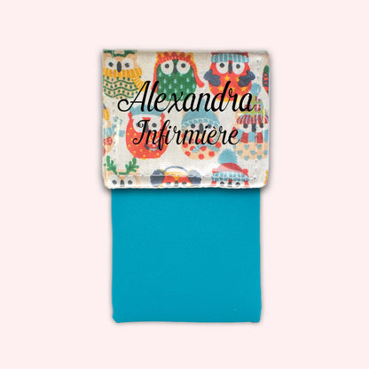 Pochette aimantée Hiboux Sable Hiver