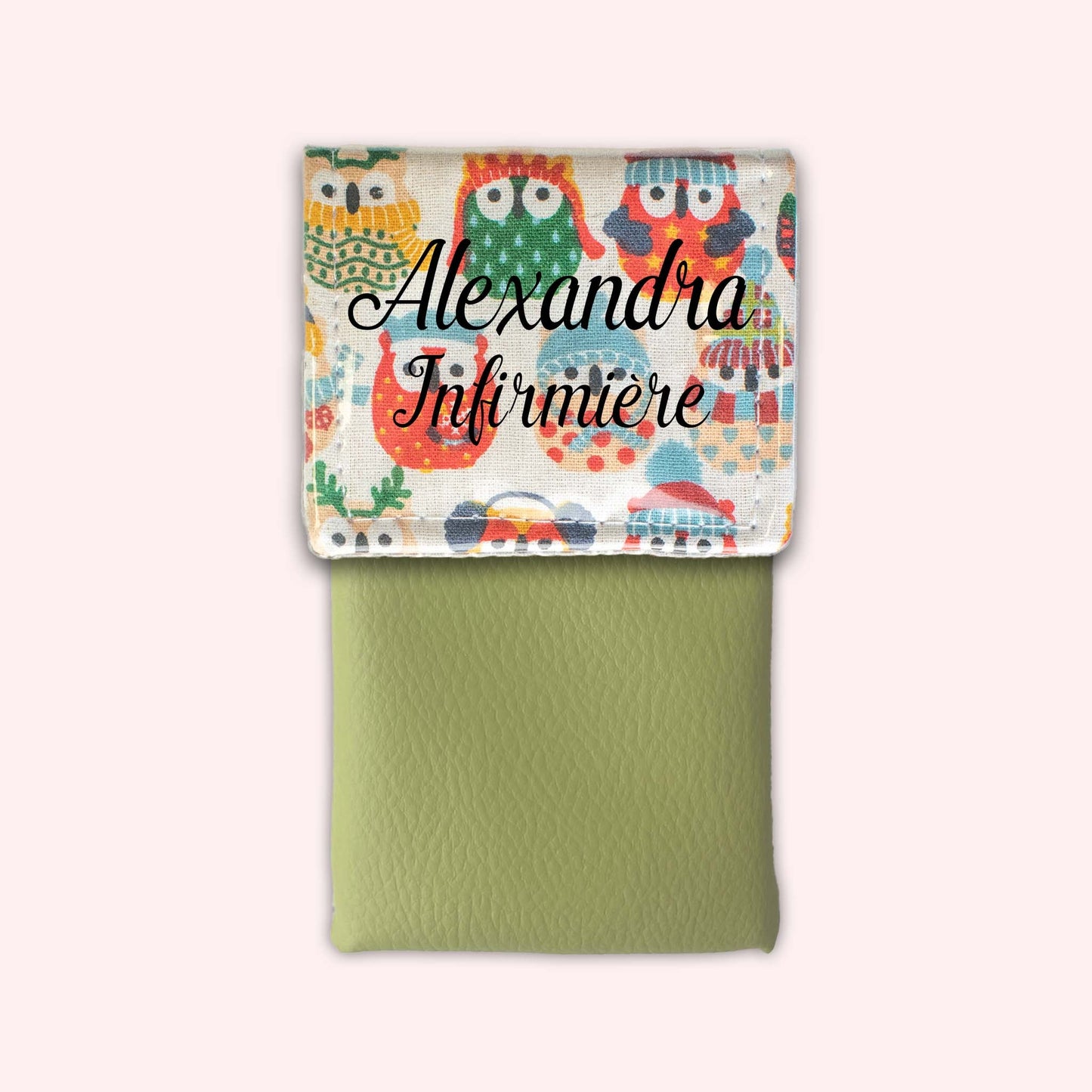 Pochette aimantée Hiboux Sable Hiver