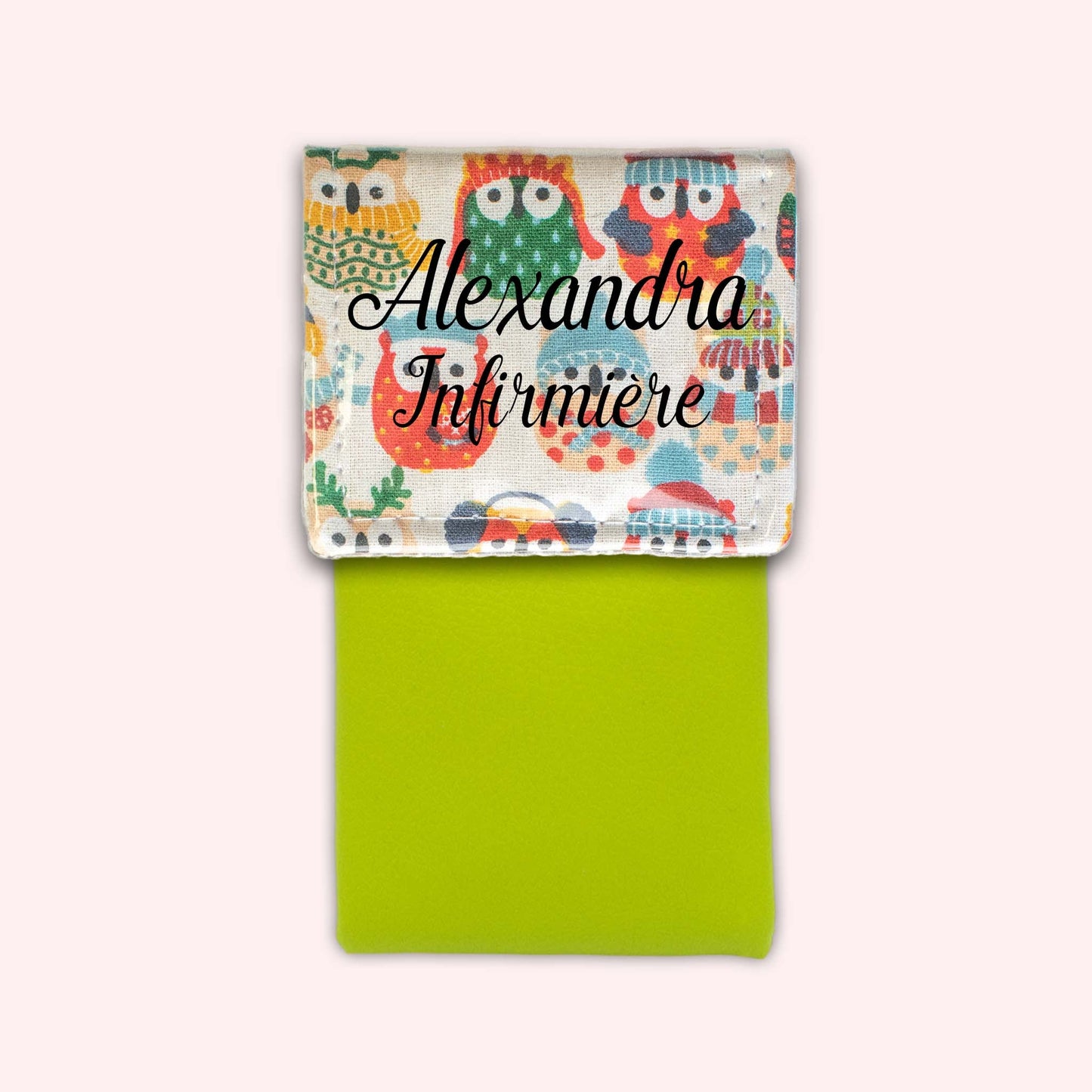 Pochette aimantée Hiboux Sable Hiver