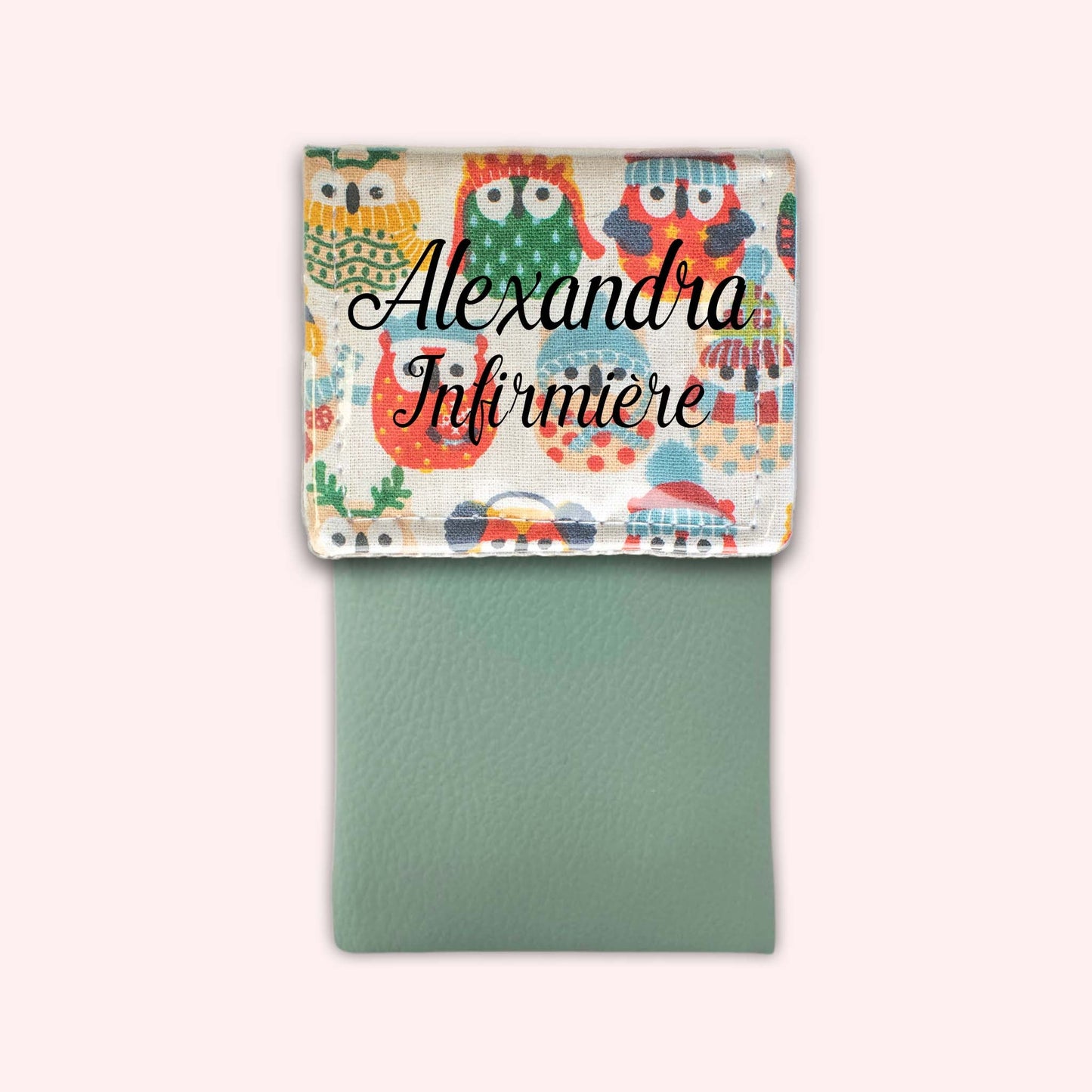 Pochette aimantée Hiboux Sable Hiver