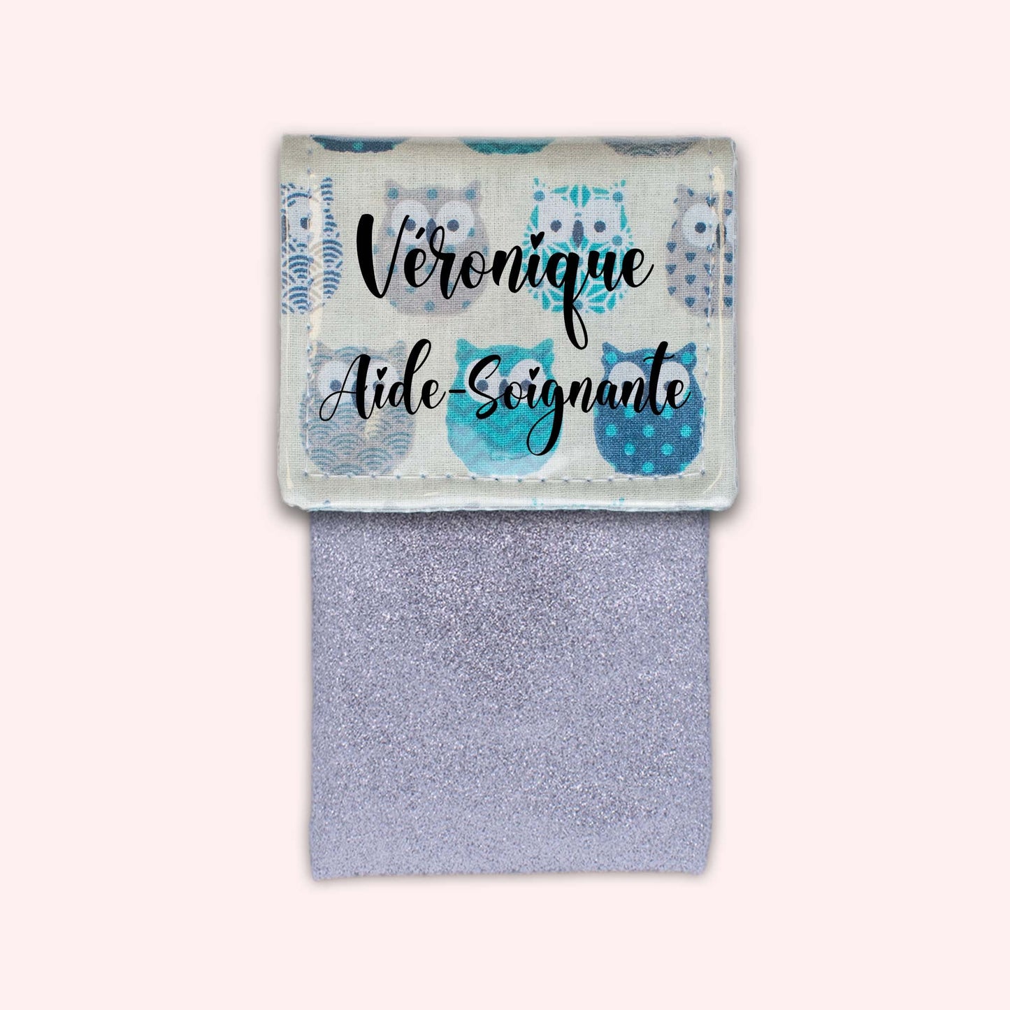 Pochette aimantée Hiboux Turquoise