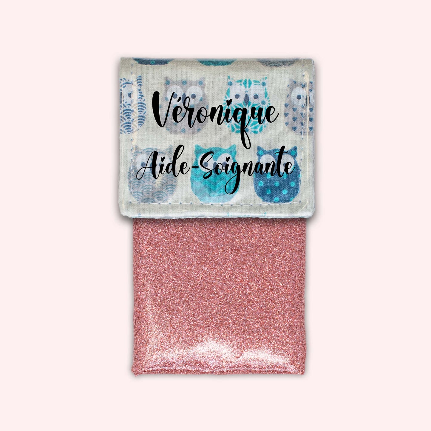 Pochette aimantée Hiboux Turquoise
