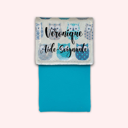 Turquoise Owls Magnetic Pouch