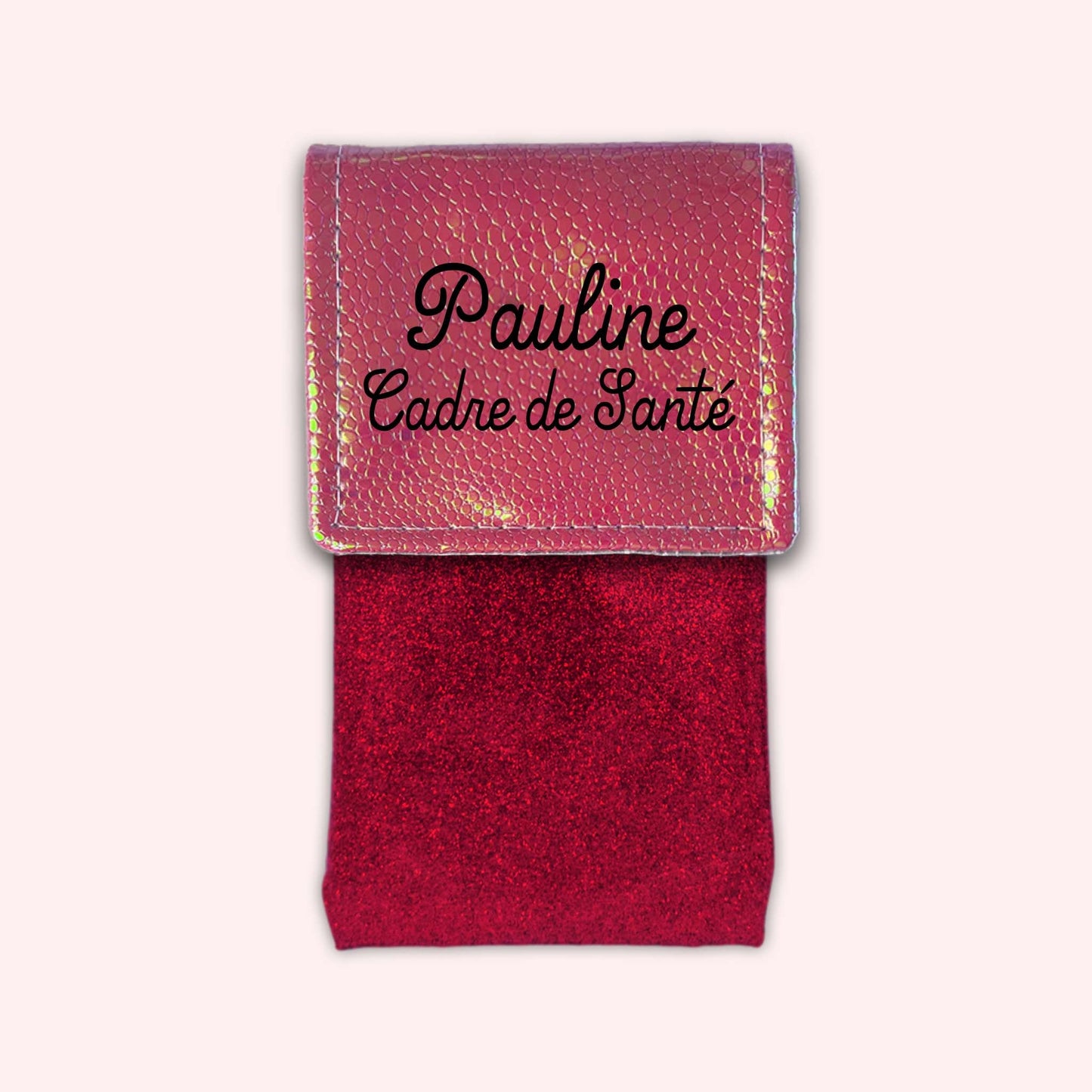 Holo Dark Pink Magnetic Pouch