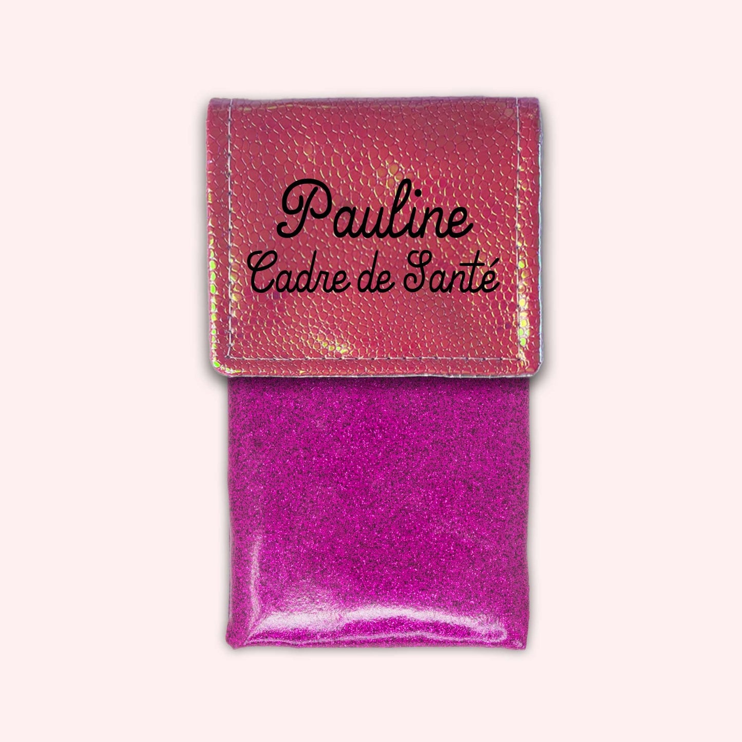 Holo Dark Pink Magnetic Pouch