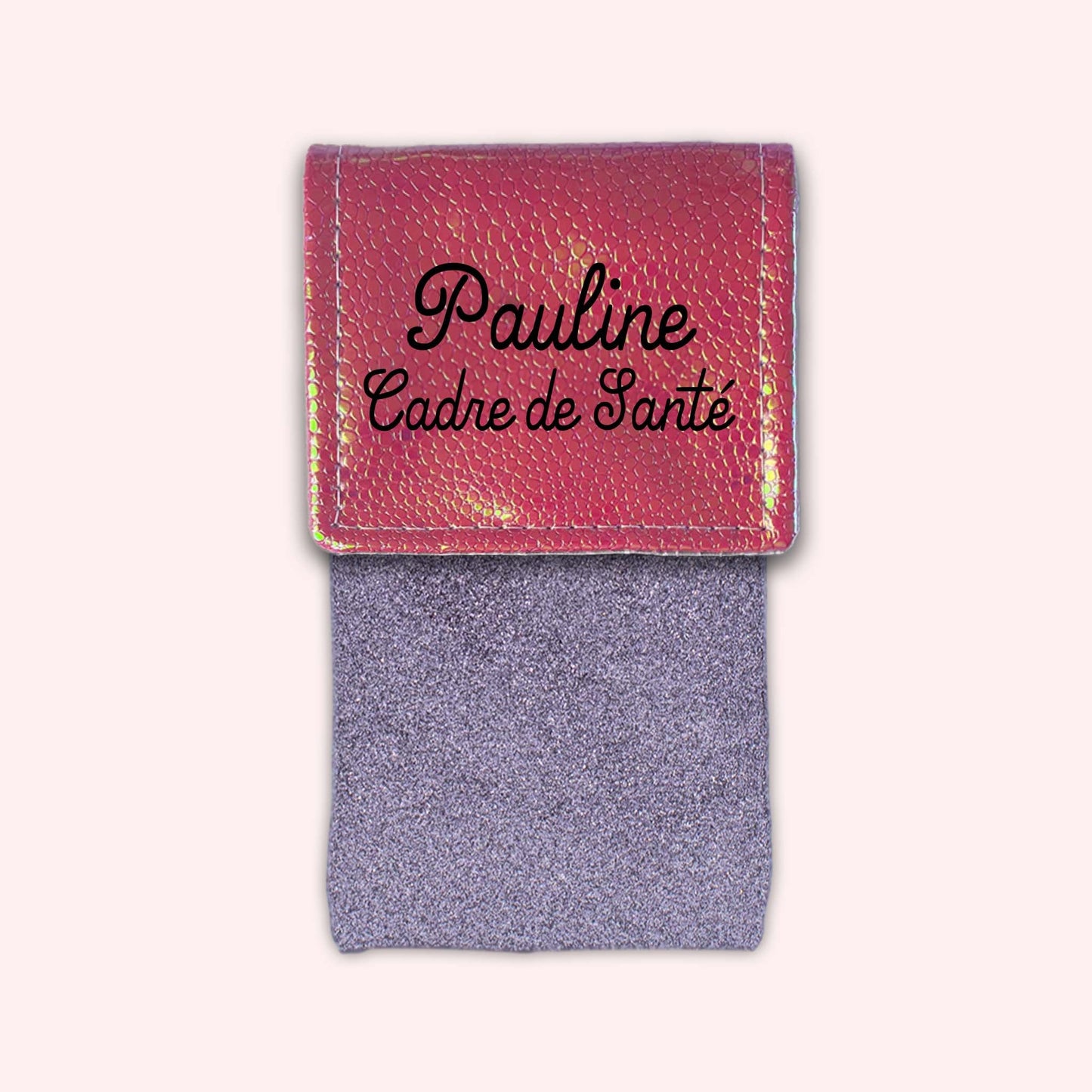 Holo Dark Pink Magnetic Pouch