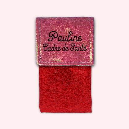 Holo Dark Pink Magnetic Pouch