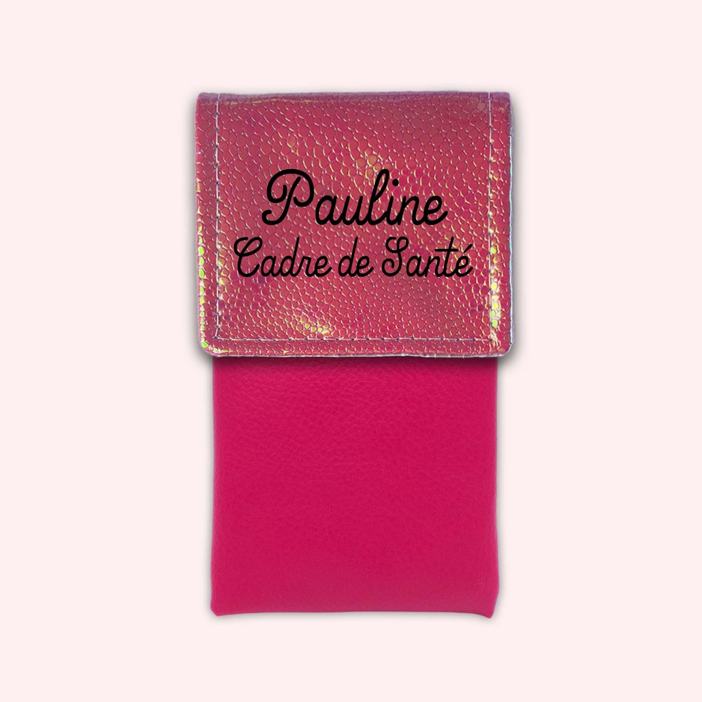 Holo Dark Pink Magnetic Pouch