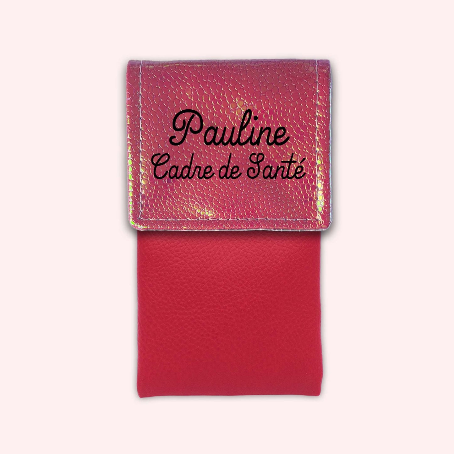 Holo Dark Pink Magnetic Pouch
