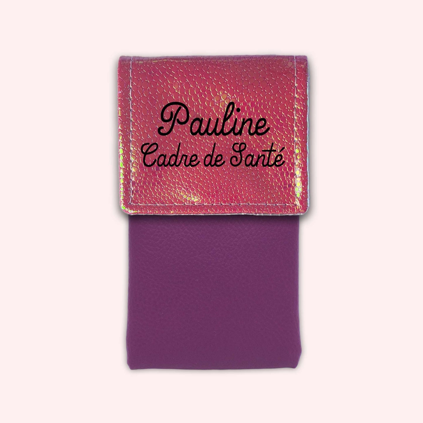 Holo Dark Pink Magnetic Pouch