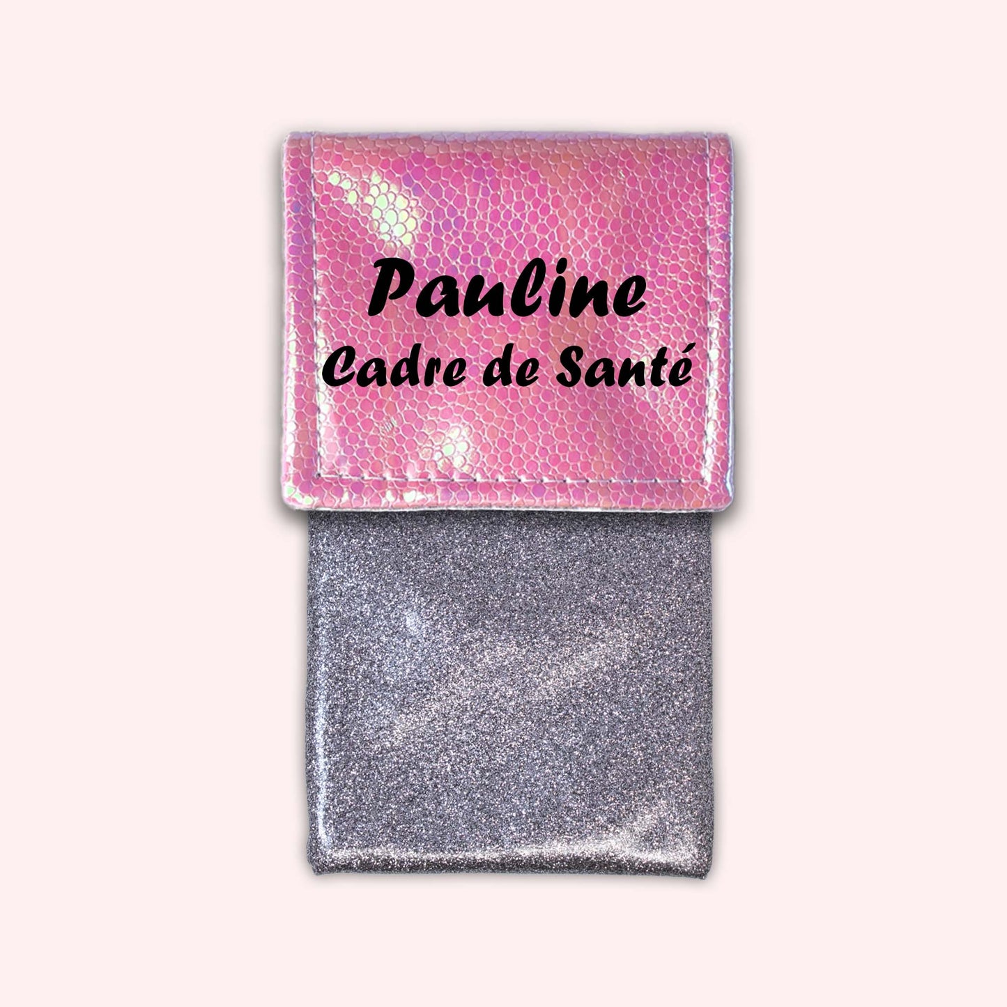 Pochette aimantée Holo Rose Pâle