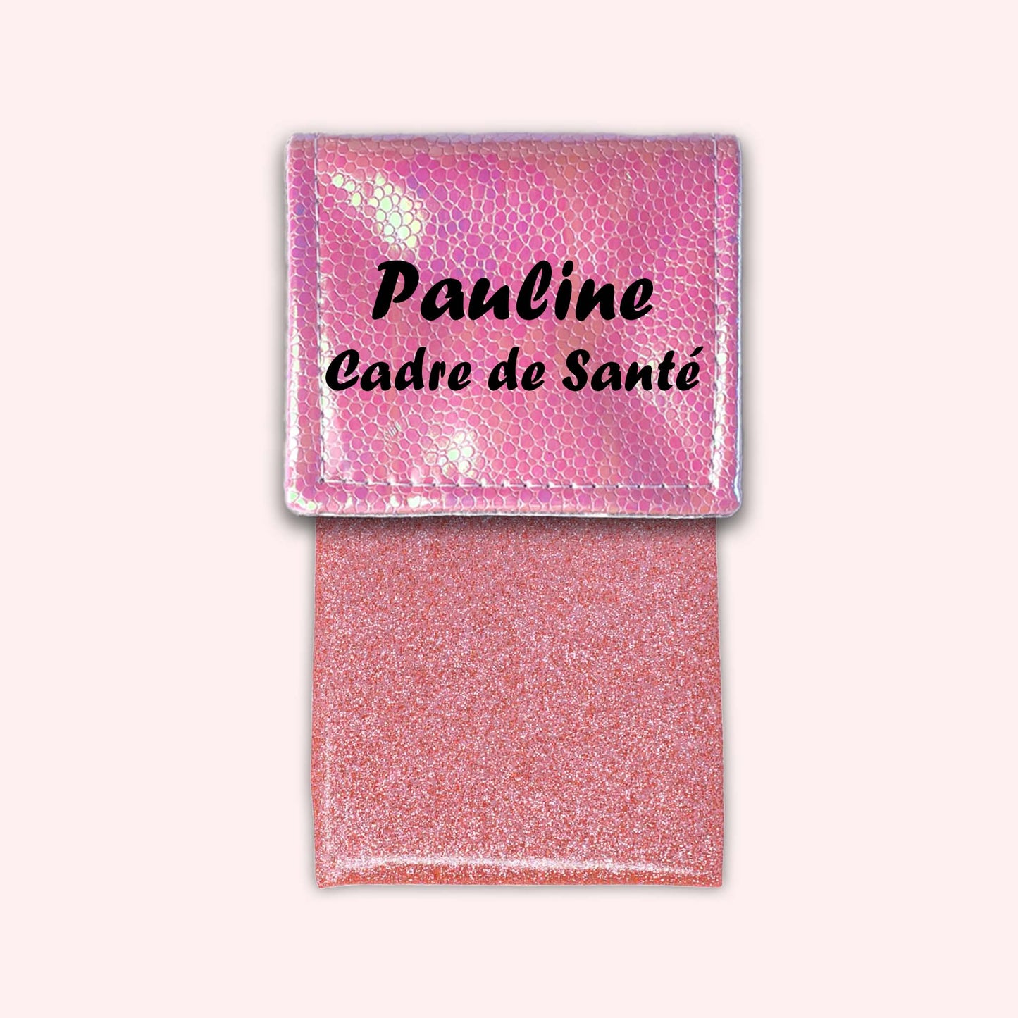 Pochette aimantée Holo Rose Pâle