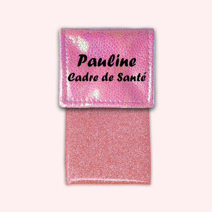 Pochette aimantée Holo Rose Pâle
