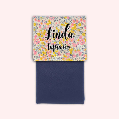 Pochette aimantée Liberty Wiltshire Jaune Rose