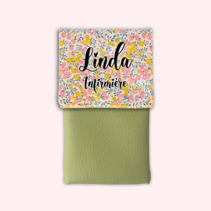 Pochette aimantée Liberty Wiltshire Jaune Rose
