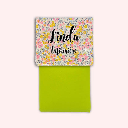 Pochette aimantée Liberty Wiltshire Jaune Rose