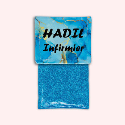 Pochette aimantée Marbre Ciel Doré