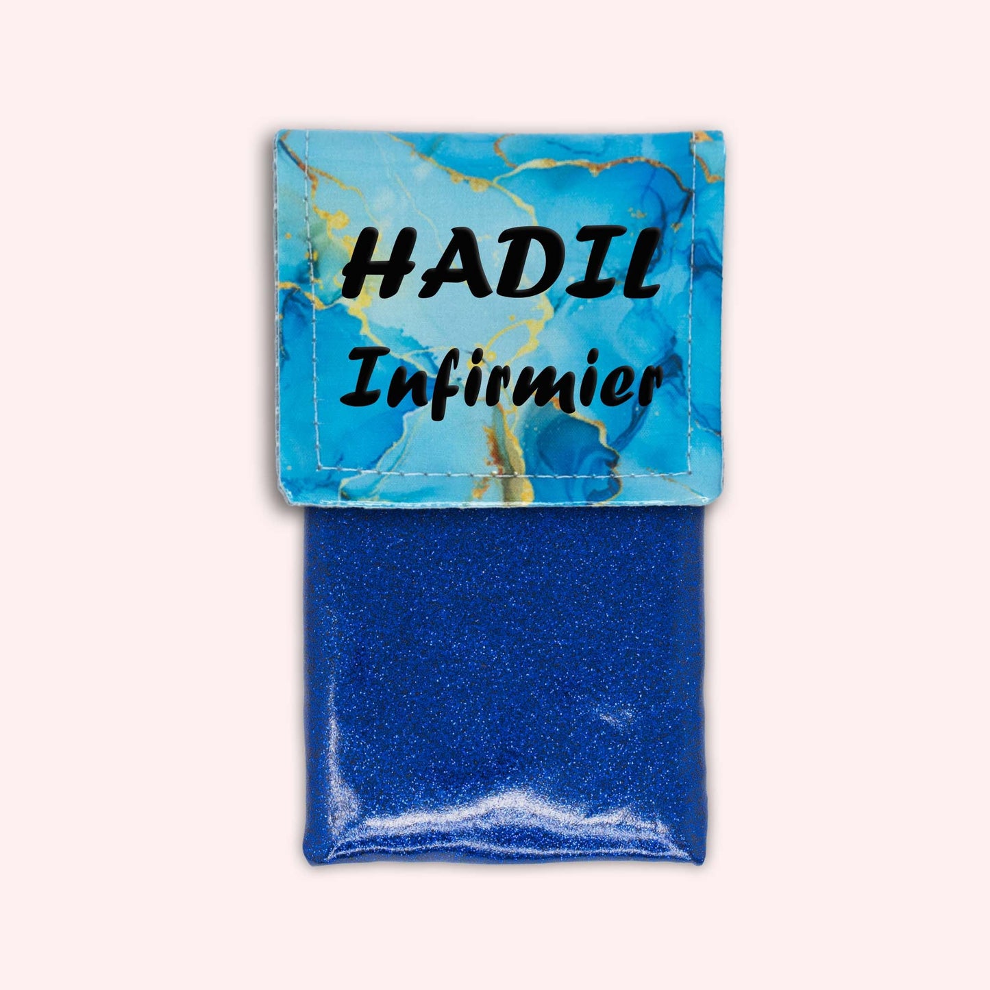 Pochette aimantée Marbre Ciel Doré