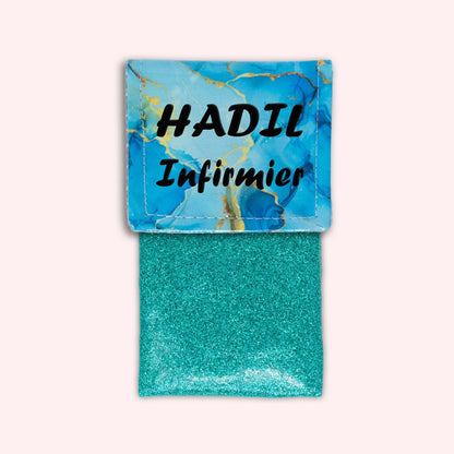 Pochette aimantée Marbre Ciel Doré