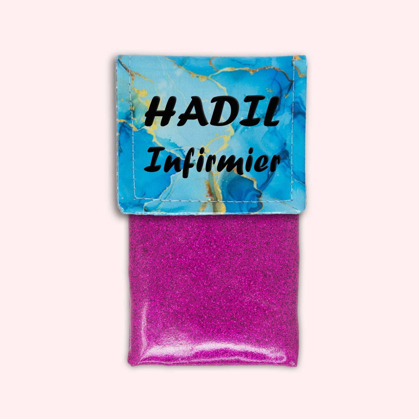 Pochette aimantée Marbre Ciel Doré