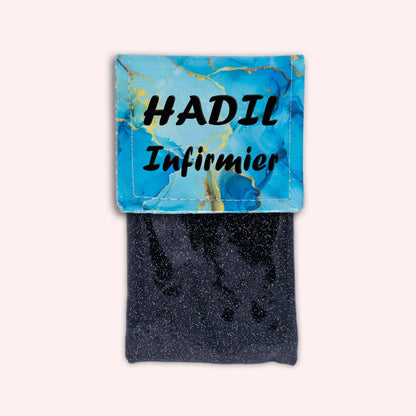 Pochette aimantée Marbre Ciel Doré