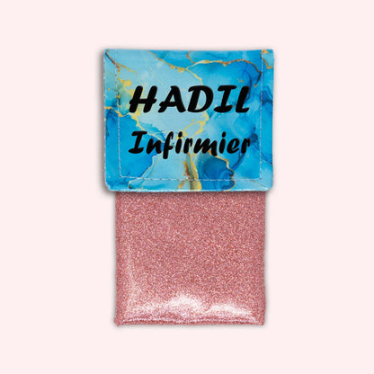 Pochette aimantée Marbre Ciel Doré