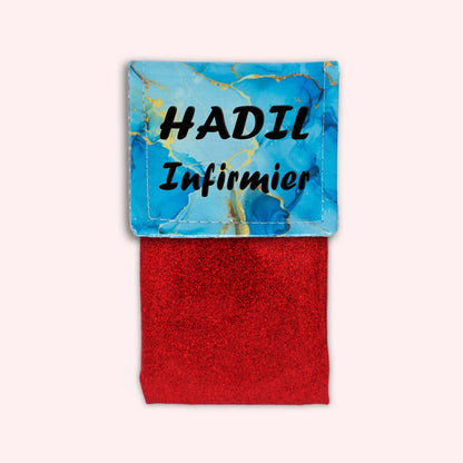 Pochette aimantée Marbre Ciel Doré