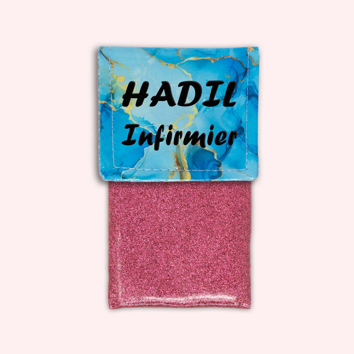 Pochette aimantée Marbre Ciel Doré