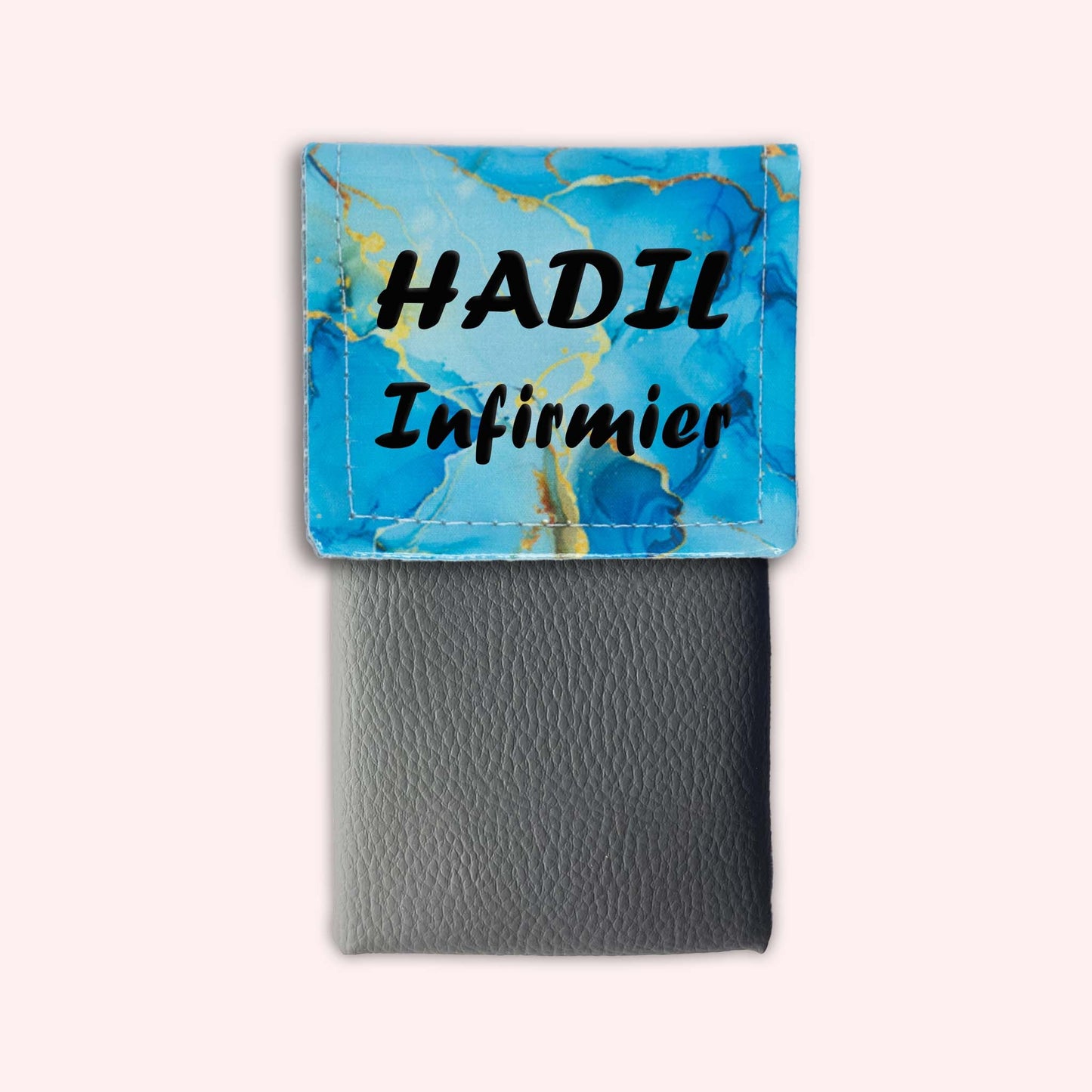 Pochette aimantée Marbre Ciel Doré