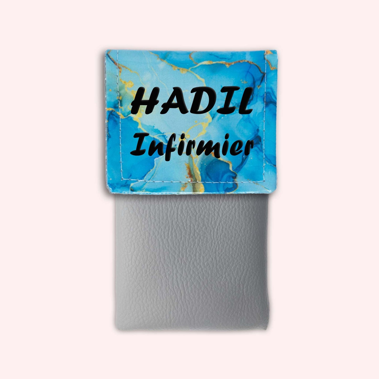 Pochette aimantée Marbre Ciel Doré